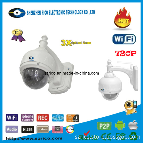 Hot Selling 3X Digital Zoom PTZ Speed Dome IP Camera (WZH901IP)